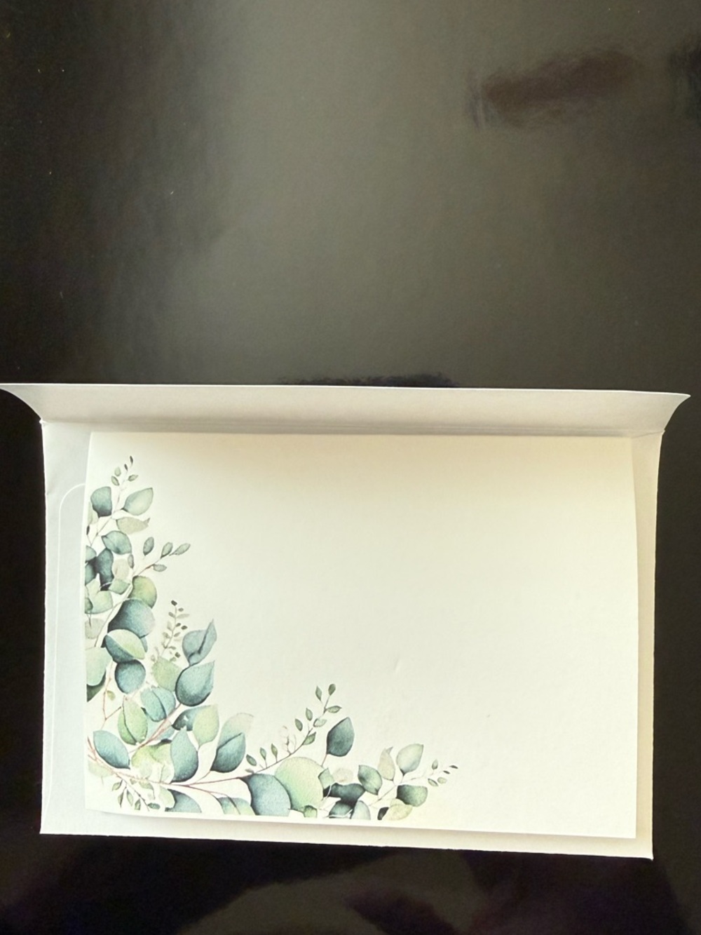 Floral Eucalyptus Note Cards - Green Leaf Stationery
